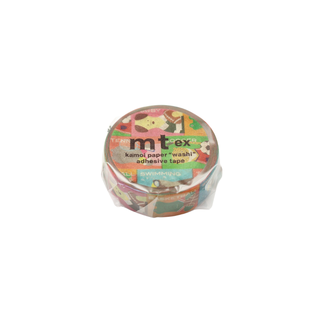 MT EX Washi Tape - Animals × Sports — pattern detail