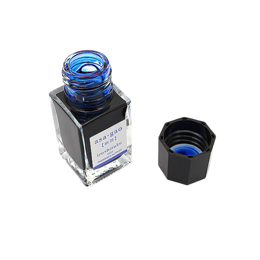 Pilot Iroshizuku 15ml Ink Bottle - Asa-gao (Dark Blue) — cap detail