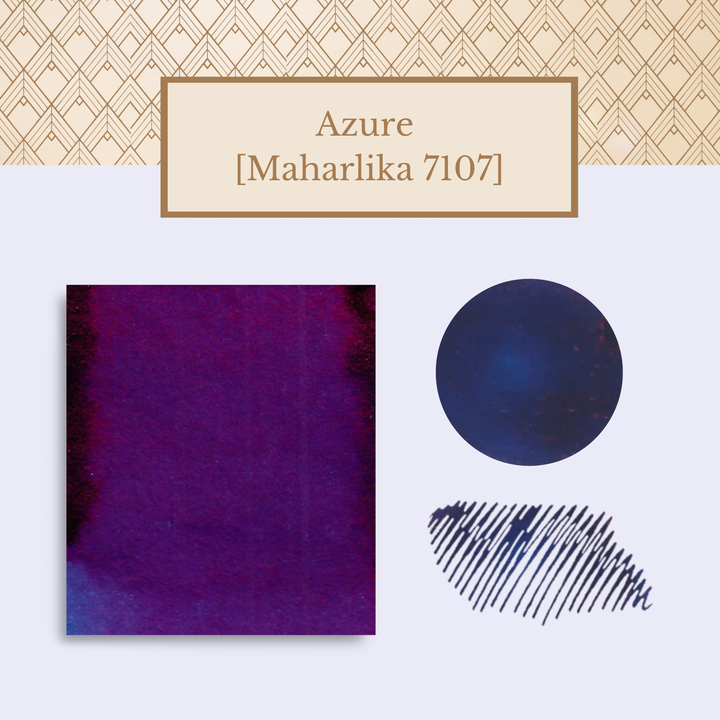 Vinta Inks 30ml Ink Bottle Azure (Maharlika 7107) — Vinta Inks fountain pen ink — premium bottled ink for writing, at Cityluxe Singapore