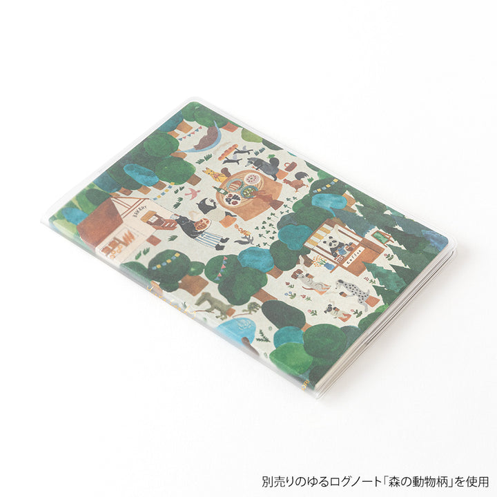 Midori Yuru Log Notebook Cover <B6> - PVC — spine view