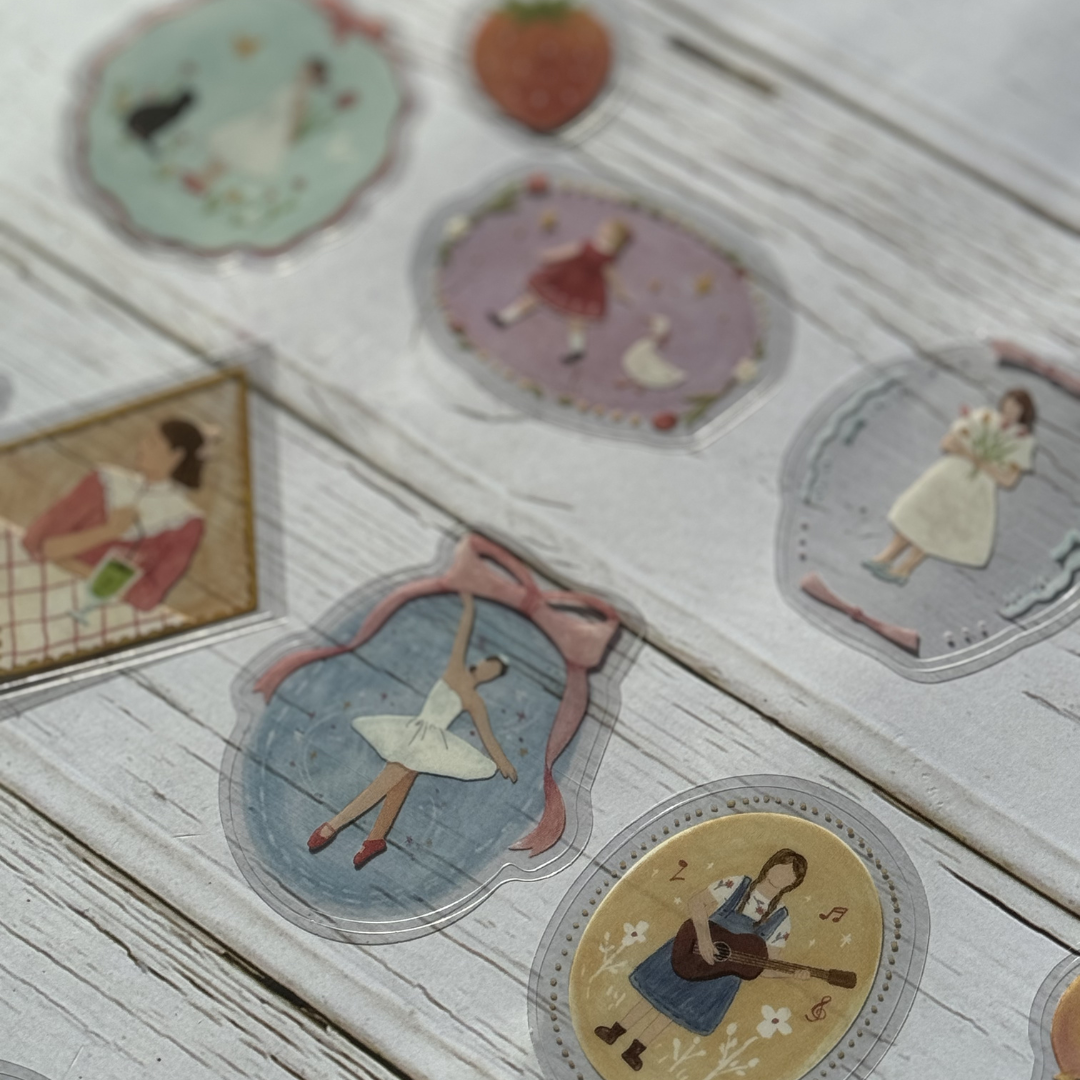 BGM Clear Seal: Maiden Brooch - Girl — flat lay