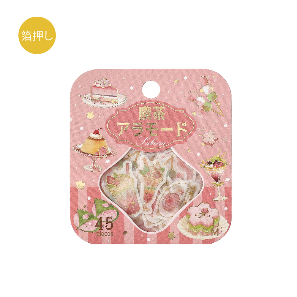 BGM Sakura Limited Flake Seal: Cafe Ala Mode - Cherry Blossoms — side view