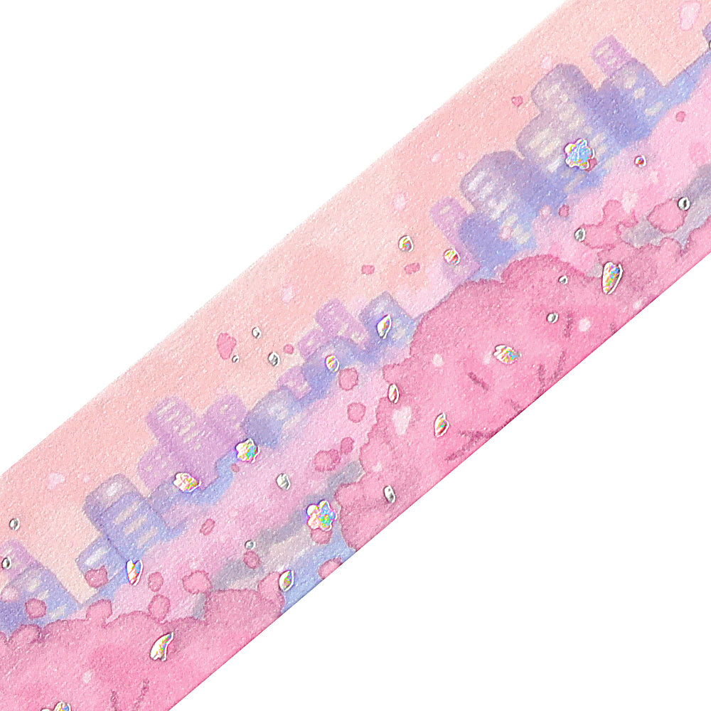 BGM Sakura Limited Masking Tape: Sakura - Cherry Blossoms in Bloom — pattern detail