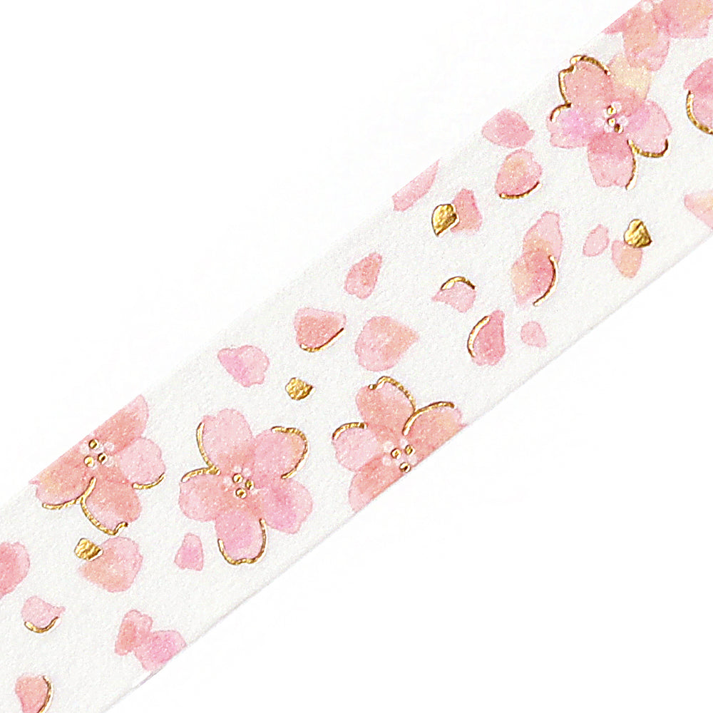 BGM Sakura Limited Masking Tape: Sakura - Spilt Cherry Blossoms — pattern detail