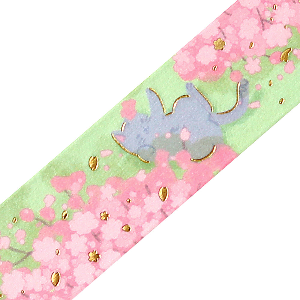 BGM Sakura Limited Masking Tape: Sakura - Sunbathing in the Sun — pattern detail