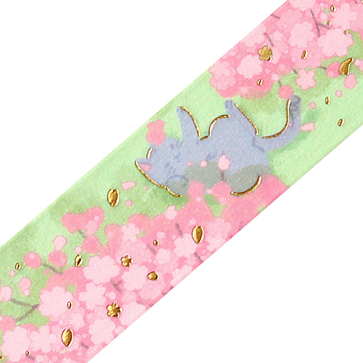 BGM Sakura Limited Masking Tape: Sakura - Sunbathing in the Sun — pattern detail