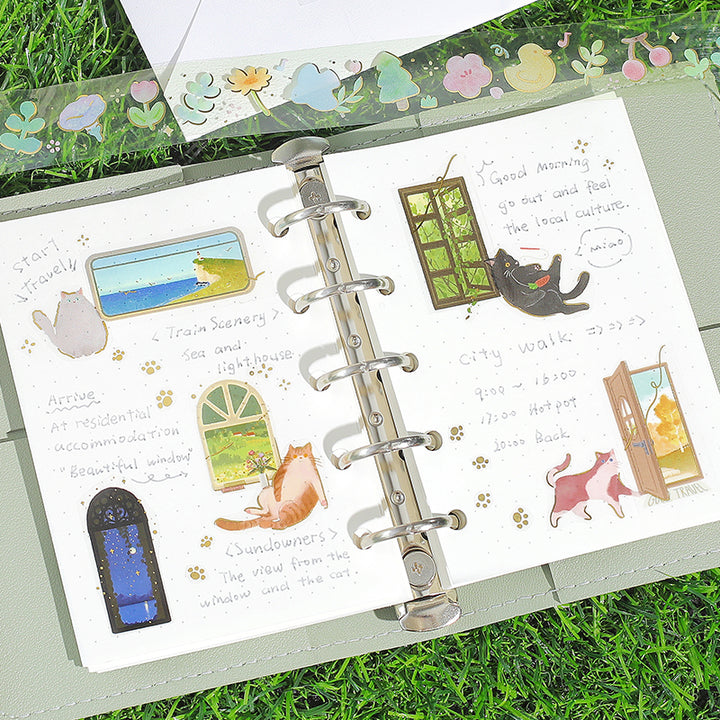 BGM Foil Stamping Clear Tape: Life - Window Scenery — applied on surface