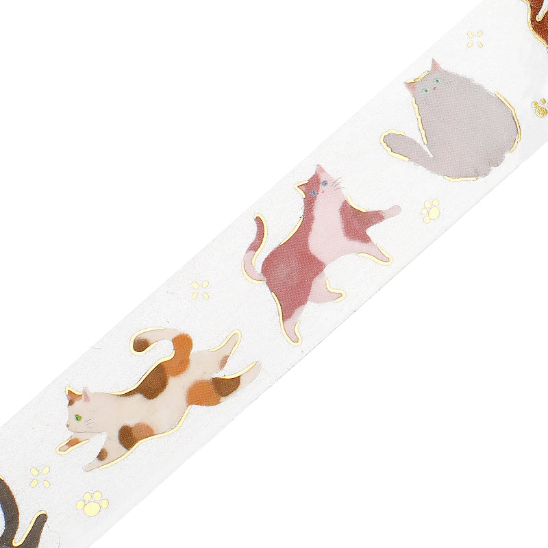BGM Foil Stamping Clear Tape: Life - Cat's Play — pattern detail