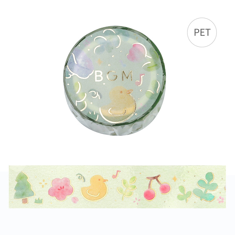BGM Foil Stamping Clear Tape: Life - Melody — roll front
