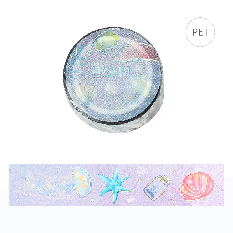 BGM Foil Stamping Clear Tape: Life - Ocean — roll front