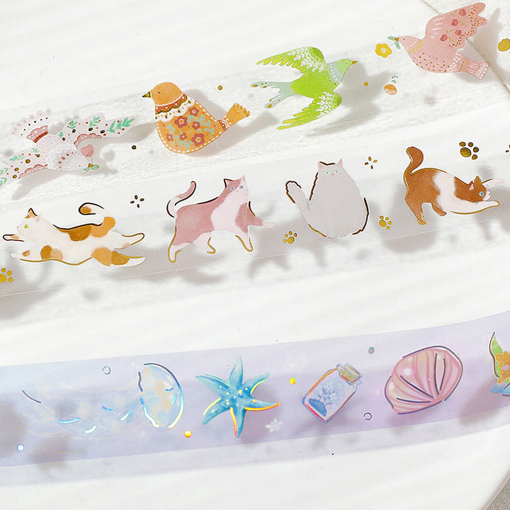 BGM Foil Stamping Clear Tape: Life - Ocean — applied on surface