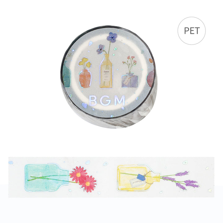 BGM Foil Stamping Clear Tape: Life - Vase for a Single Flower — roll front