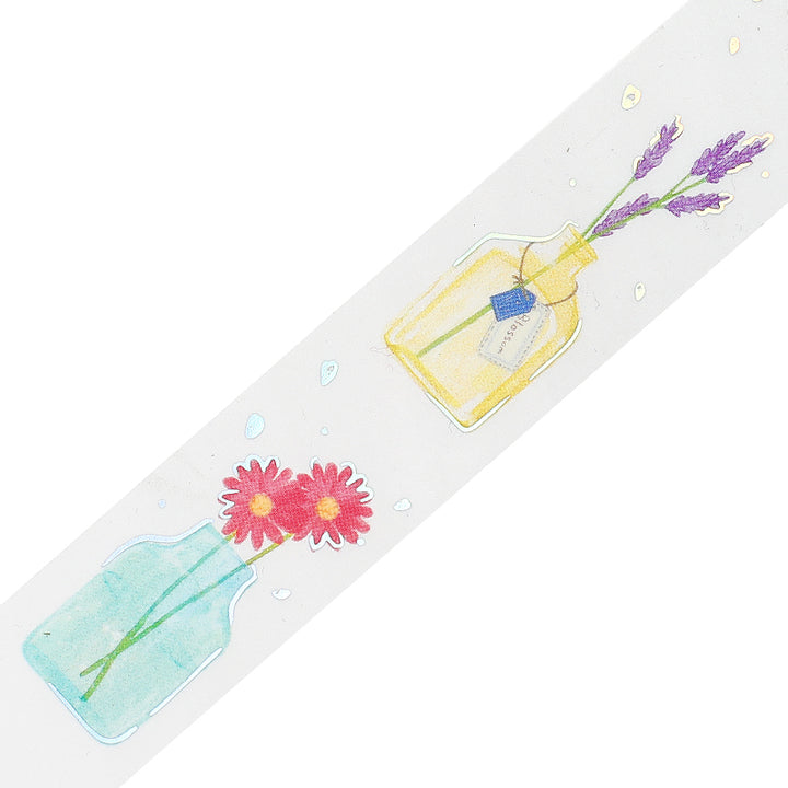 BGM Foil Stamping Clear Tape: Life - Vase for a Single Flower — pattern detail