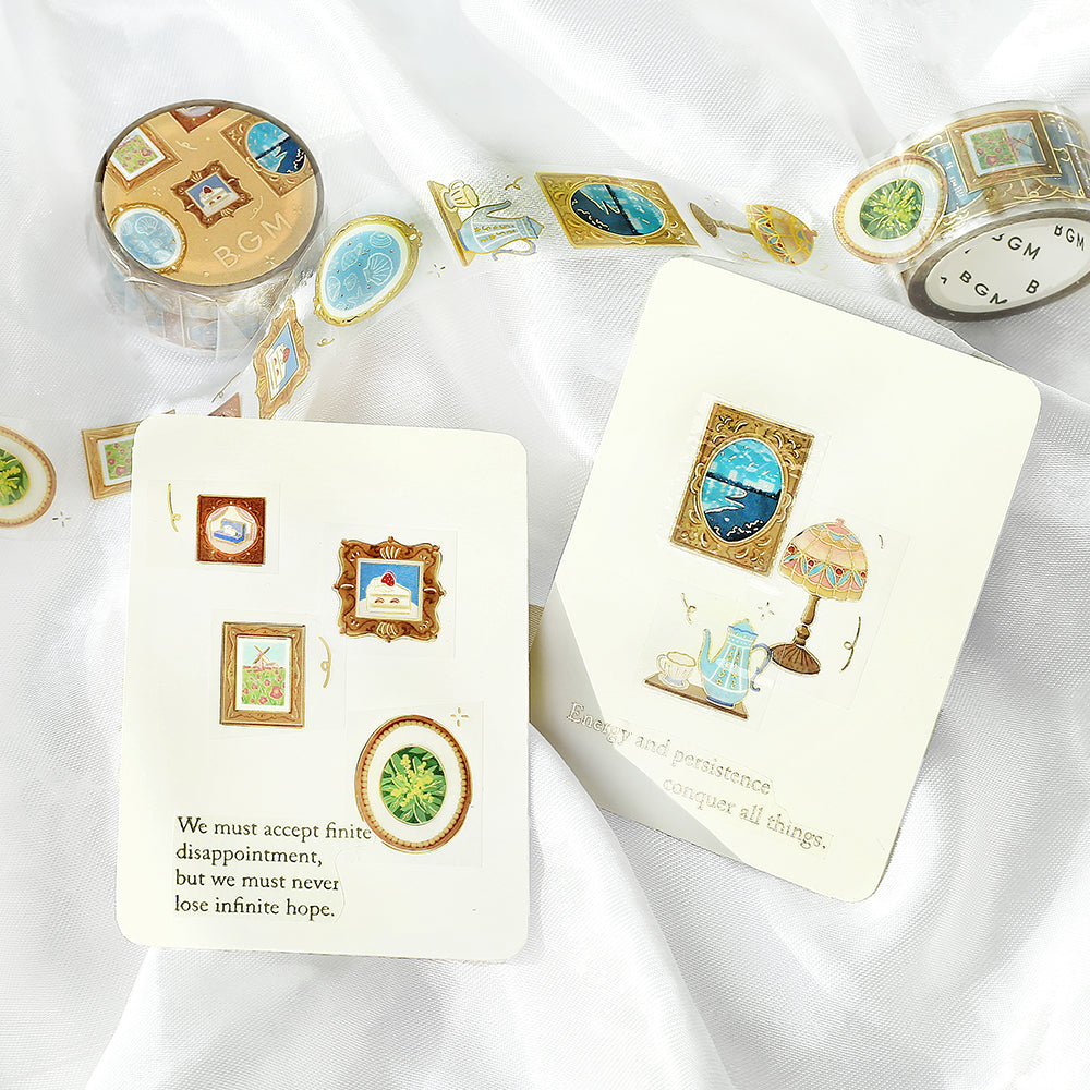 BGM Foil Stamping Clear Tape: Life - Decorative Painting — with packaging