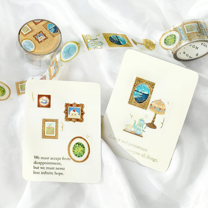 BGM Foil Stamping Clear Tape: Life - Decorative Painting — with packaging