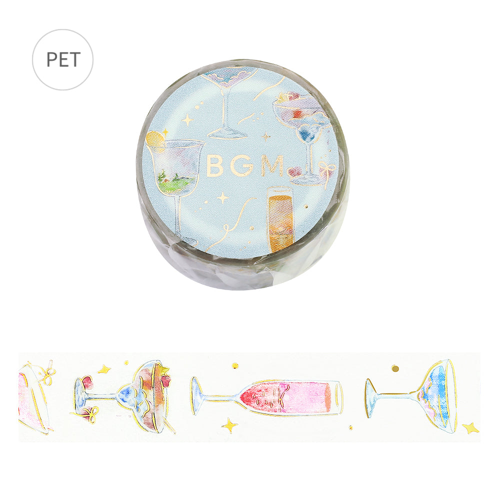 BGM Foil Stamping Clear Tape: Life - Cocktail in the Sky — roll front