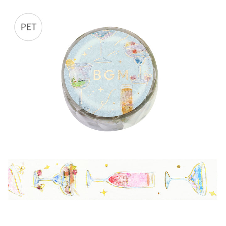 BGM Foil Stamping Clear Tape: Life - Cocktail in the Sky — roll front