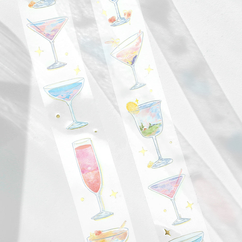 BGM Foil Stamping Clear Tape: Life - Cocktail in the Sky — applied on surface