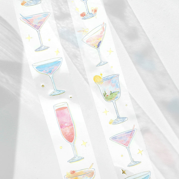 BGM Foil Stamping Clear Tape: Life - Cocktail in the Sky — applied on surface