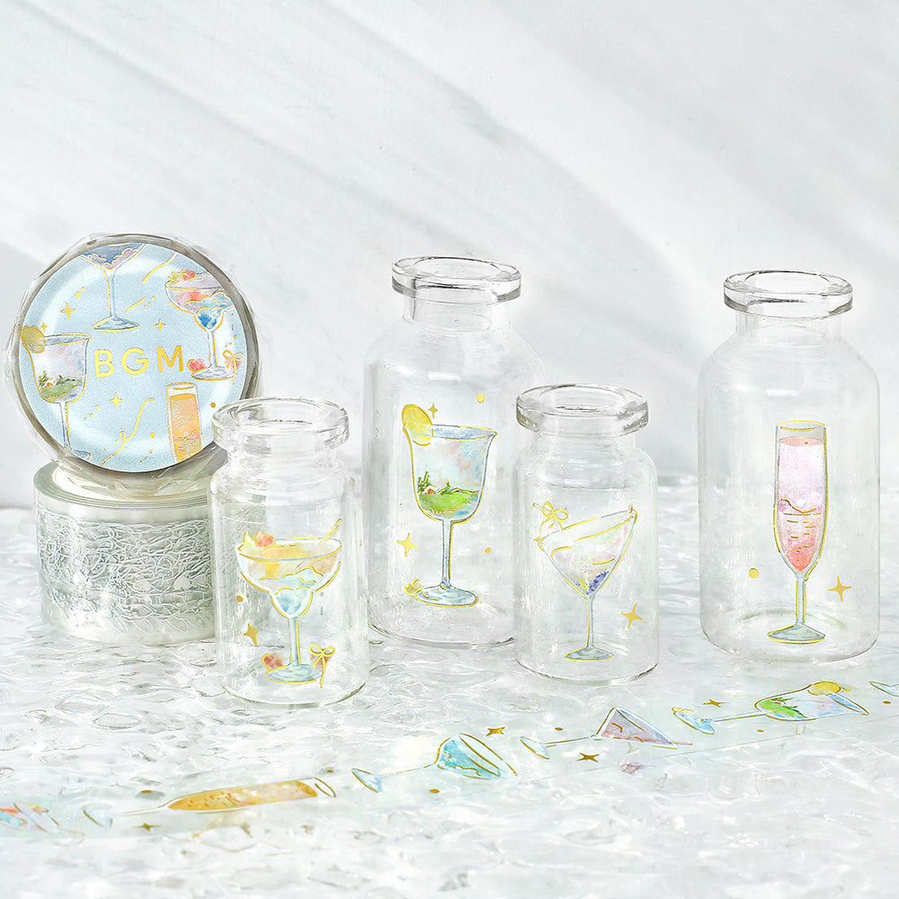 BGM Foil Stamping Clear Tape: Life - Cocktail in the Sky — with packaging