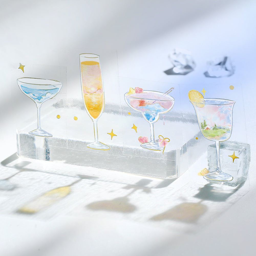 BGM Foil Stamping Clear Tape: Life - Cocktail in the Sky — roll side