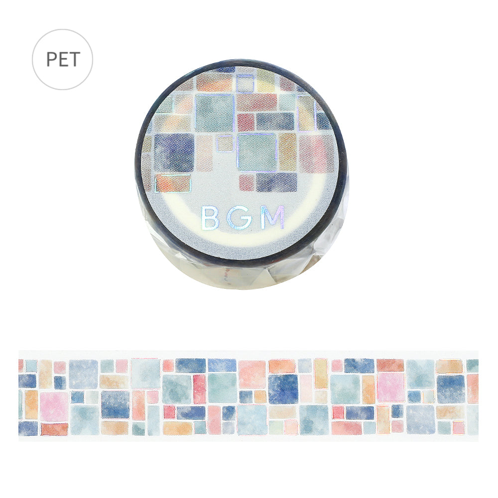 BGM Foil Stamping Clear Tape: Life - Tile Pattern — roll front
