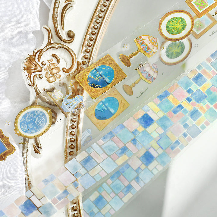 BGM Foil Stamping Clear Tape: Life - Tile Pattern — applied on surface