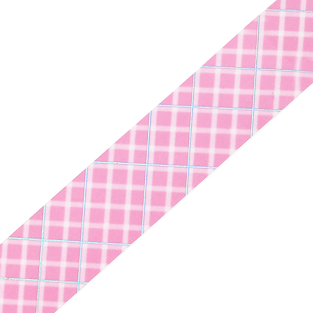 BGM Foil Stamping Clear Tape: Life - Pink Lattice — pattern detail