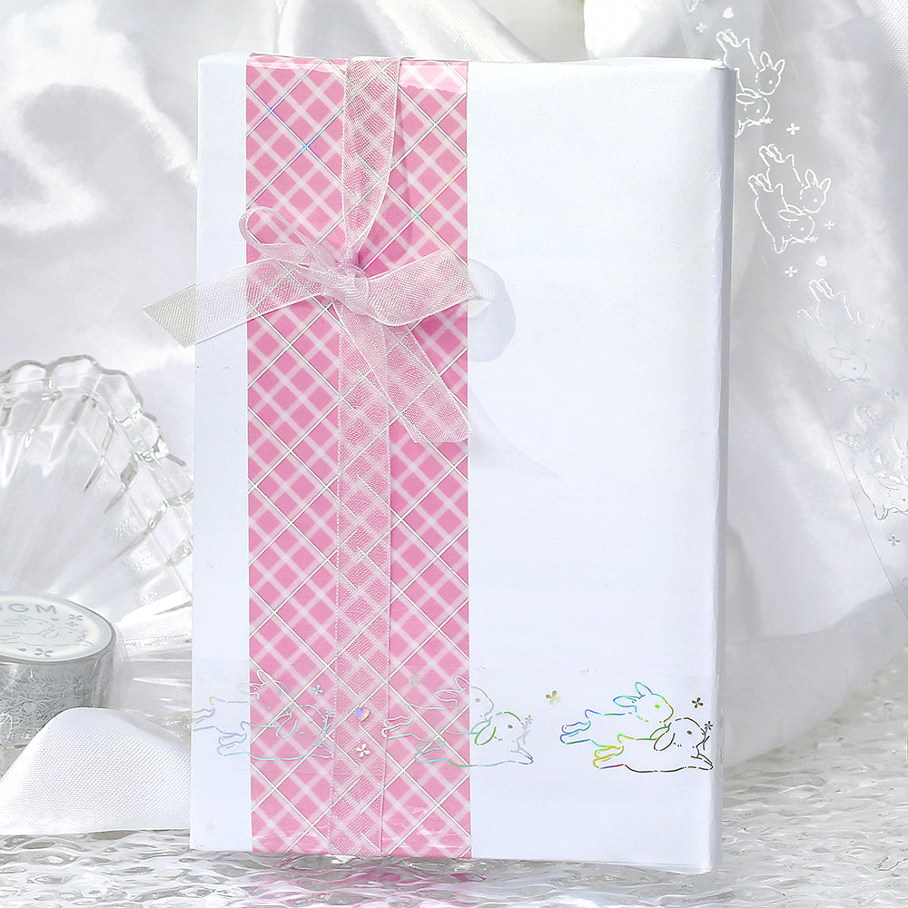 BGM Foil Stamping Clear Tape: Life - Pink Lattice — with packaging