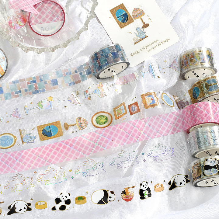 BGM Foil Stamping Clear Tape: Life - Bunny — roll side