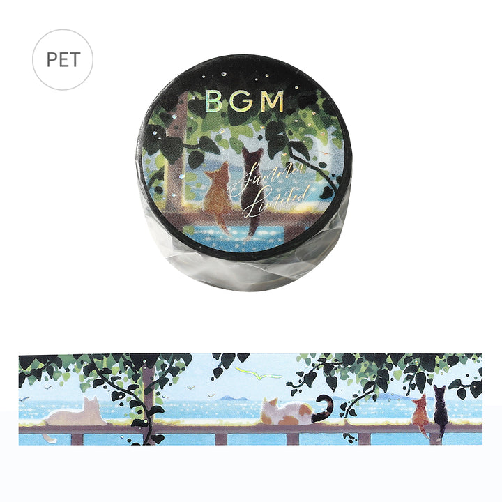 BGM Summer Limited Clear Tape - Cat Under the Pergola — roll front