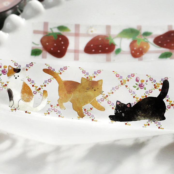 BGM Clear Tape: Cafe Alamode - Cat — applied on surface