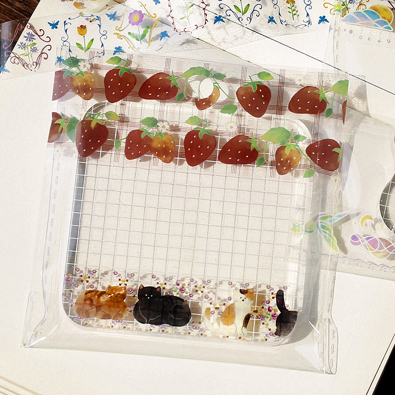 BGM Clear Tape: Cafe Alamode - Cat — with packaging