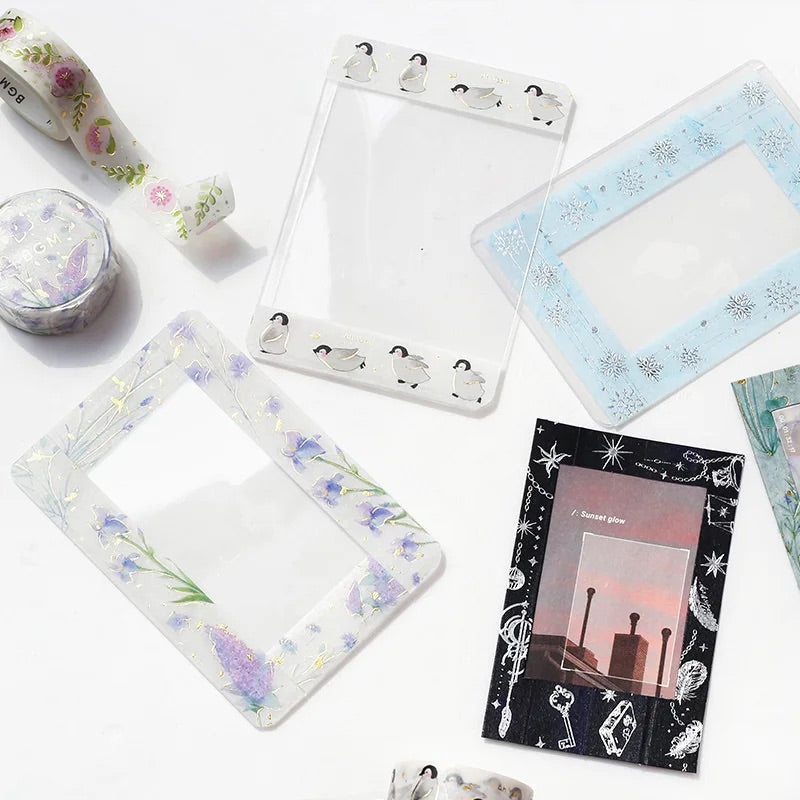 BGM Foil Stamping Masking Tape: Life - Running Penguin — roll side