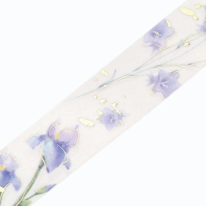BGM Foil Stamping Masking Tape: Life - Natural/Purple — pattern detail
