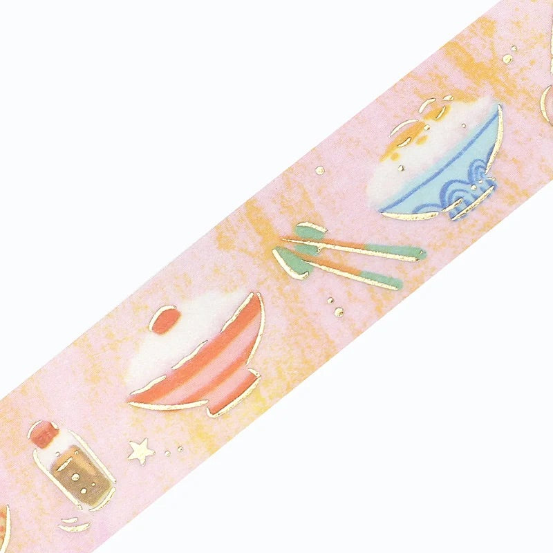 BGM Foil Stamping Masking Tape: Life - I Love Rice — pattern detail