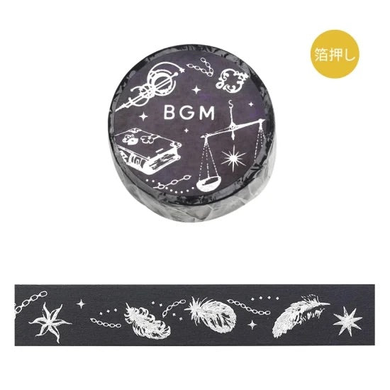 BGM Foil Stamping Masking Tape: Life - Magic Spell — roll front
