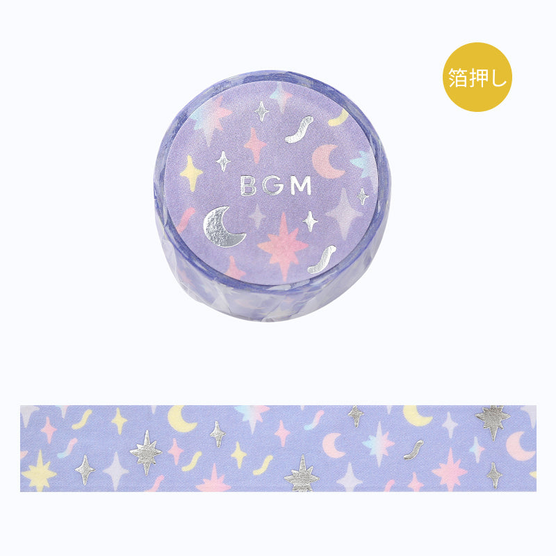 BGM Foil Stamping Masking Tape - Shining — roll front