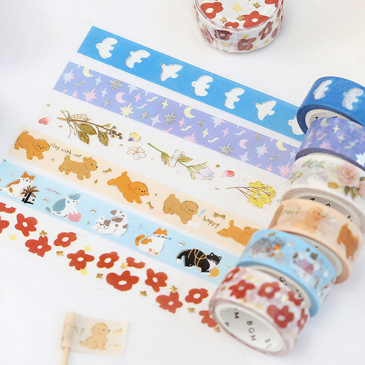 BGM Foil Stamping Masking Tape - Shining — roll side