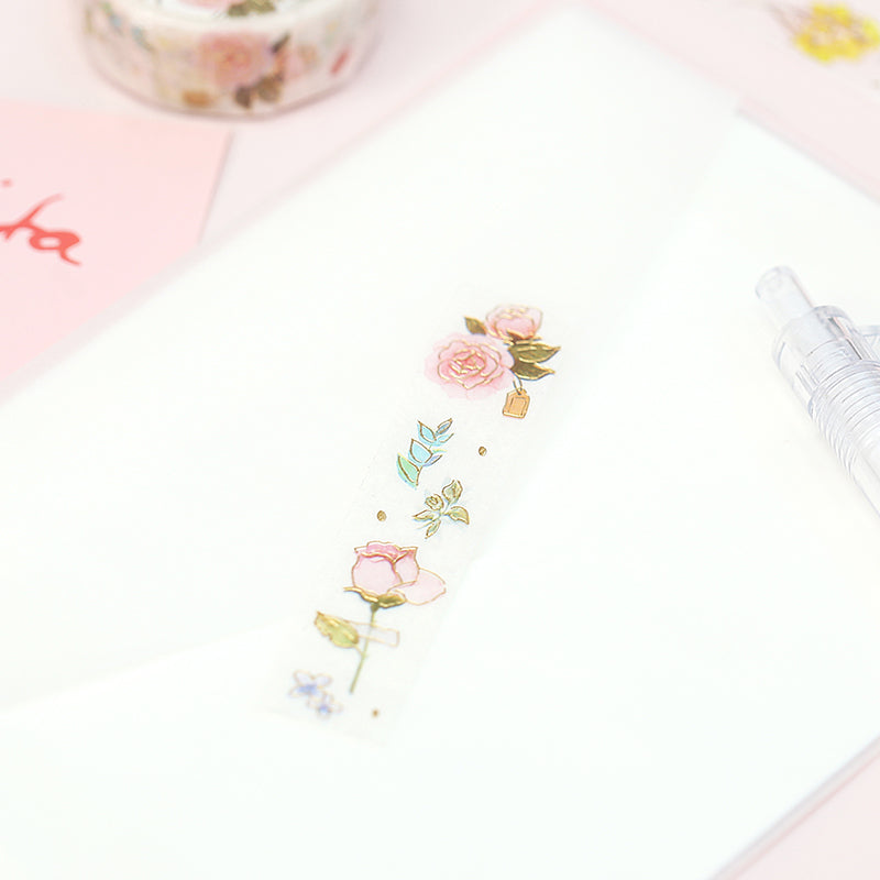 BGM Foil Stamping Masking Tape - Flower Poem — with packaging