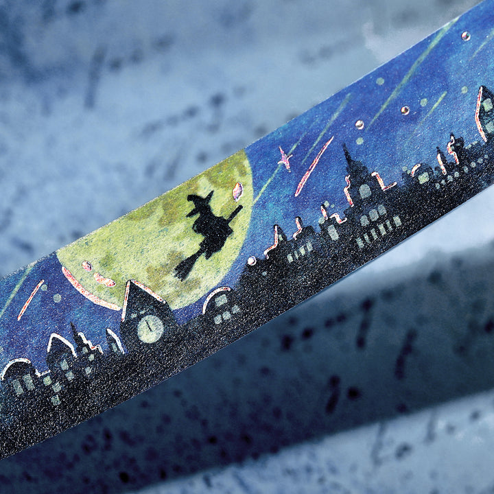 BGM Foil Stamping Masking Tape - A Town Where Witches Live — applied on surface