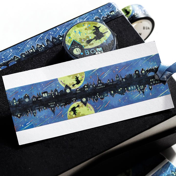 BGM Foil Stamping Masking Tape - A Town Where Witches Live — with packaging