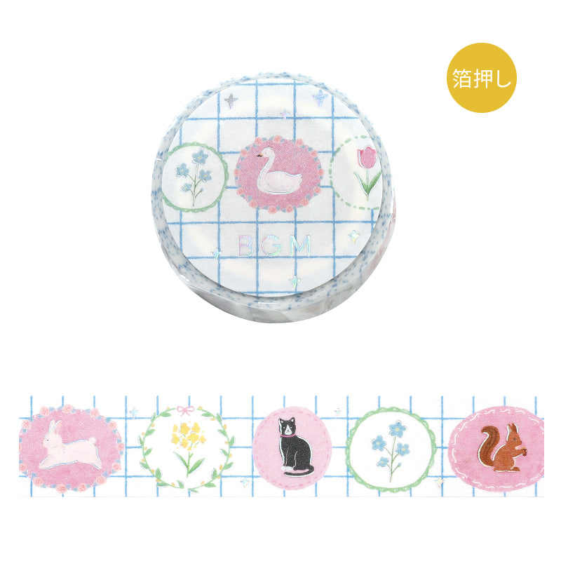 BGM Foil Stamping Masking Tape - Brooch — roll front