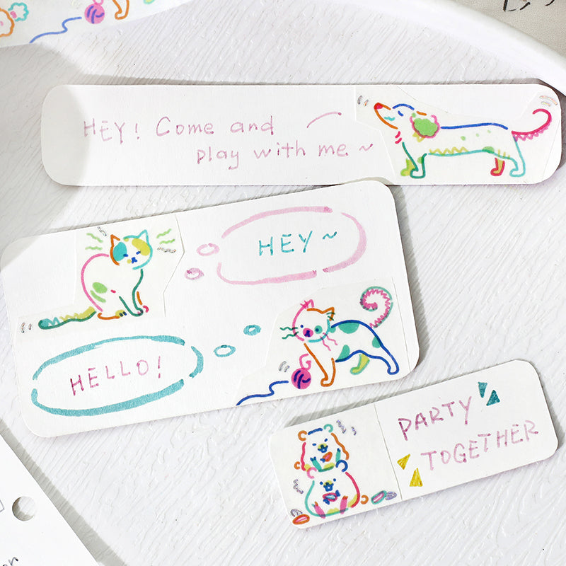 BGM Foil Stamping Masking Tape - Color Zoo — with packaging