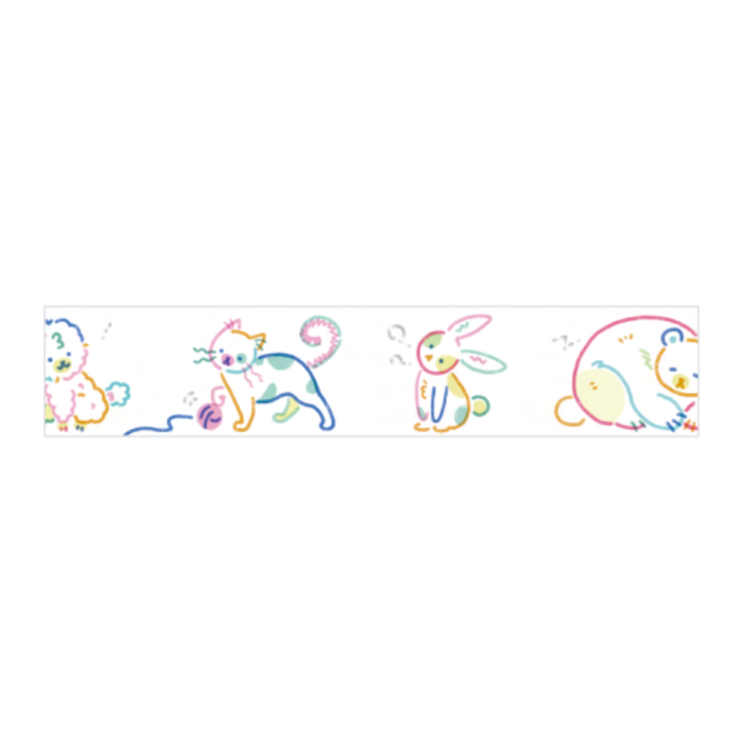 BGM Foil Stamping Masking Tape - Color Zoo — applied on surface
