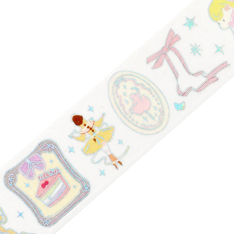 BGM Foil Stamping Masking Tape - Ballerina Yellow — pattern detail