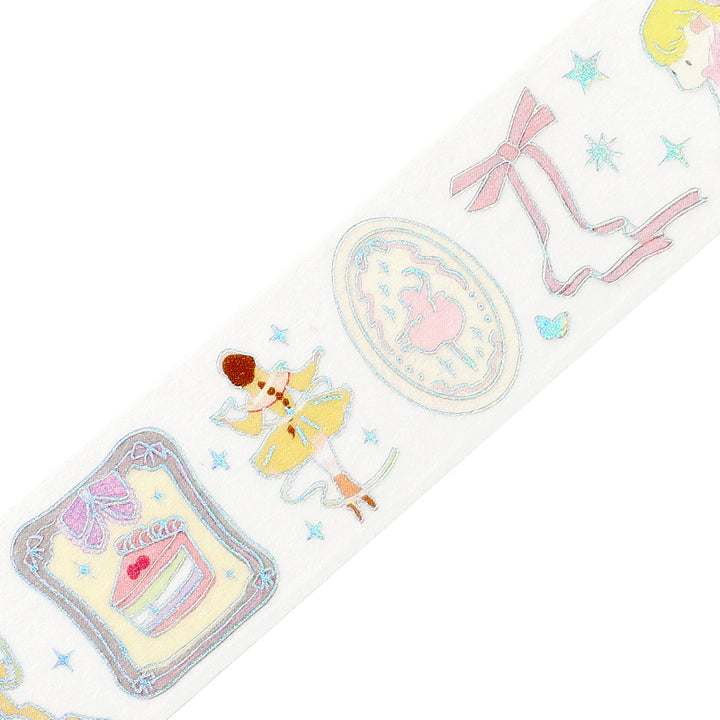 BGM Foil Stamping Masking Tape - Ballerina Yellow — pattern detail