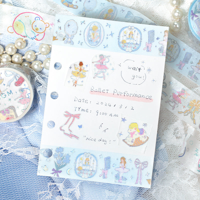BGM Foil Stamping Masking Tape - Ballerina Yellow — roll side