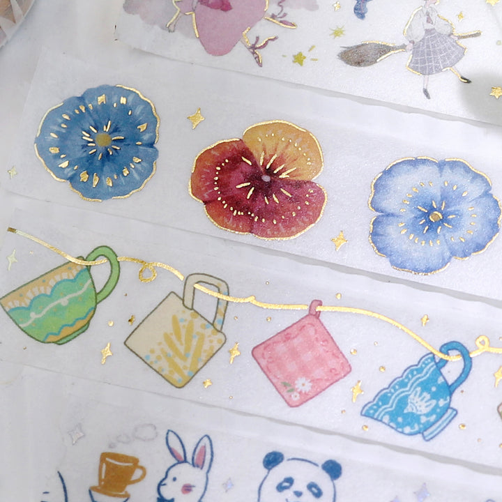 BGM Foil Stamping Masking Tape: Life - Tea Time — with packaging