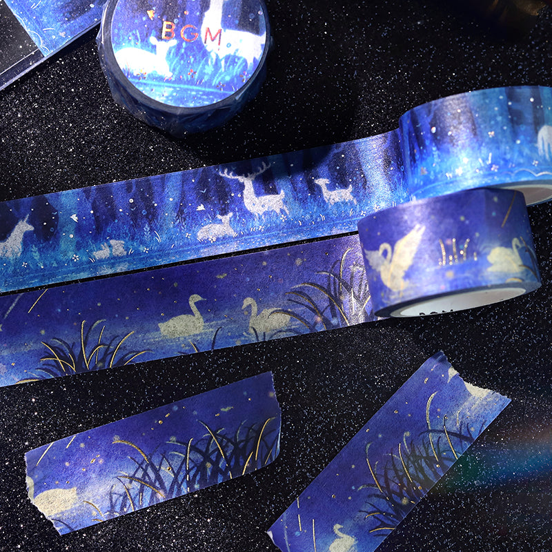 BGM Foil Stamping Masking Tape: Life - Sleeping Forest — with packaging